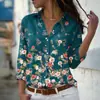 Comercio Exterior Transfronterizo 2024 Cárdigan para Mujer Europeo y Americano Camisa de Manga Larga con Estampado de Flores 3D Top de Alta Gama Versátil para Mujer
