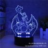 Luz nocturna LED colorida de acrílico creativo 3D de la serie Bikachu, para niños, para la mesita de noche, con diseño mágico transfronterizo