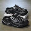 Zuecos de Moda de Verano para Hombre para Uso al Aire Libre, Zapatillas de Doble Propósito para Conducir con Punta Cerrada, Sandalias Deportivas Casuales para la Playa