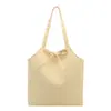 Bolso de mano tipo tote de lona casual estilo ins coreano para mujer, nuevo modelo verano 2026, de gran capacidad, versátil, para ir al trabajo