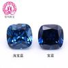 Zircón cuadrado grueso de color 5A #29 azul zafiro claro #30 azul zafiro 4*4mm a 10*10mm piedra desnuda de circón CZ a la venta
