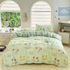 Juego de Ropa de Cama para Dormitorio de Estudiante Individual de Otoño e Invierno de Cuatro Piezas, Juego de Tres Piezas, Funda de Edredón de Una Pieza, Algodón de Aloe Vera