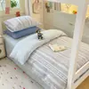 Nuevo Juego de Cama de Hilo Puff 2026 - Estilo Crema Dormitorio Estudiantil Cama Individual Juego de Tres Piezas, Adecuado para Todas las Estaciones