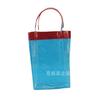 Descuento de fábrica prensado en caliente nuevo material bolsa de pvc imprimible logo bolso de pvc bolsa de embalaje de plástico transparente botón a presión