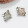 Anel duplo de prata esterlina S925 acessórios de moeda da sorte vintage fosco dupla face material de miçangas DIY feito à mão joias atacado