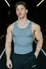 Chaleco acanalado de seda helada tejido nuevo Youngla para hombre, chaleco deportivo de fitness, mallas para correr, baloncesto, entrenamiento
