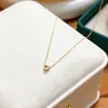 Pingente de Coração Cruzado Colorido de Zircônia Cúbica Estilo Europeu e Americano Colar com 12 Pedras de Nascimento Moda Feminina Aço Titânio Banhado a Ouro 18K