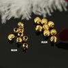 Accesorios de joyería DIY con cuentas, chapados en cobre, color oro amarillo, retención de color, cuentas de sandía de larga duración, cuentas de calabaza, cuentas rayadas, cuentas espaciadoras