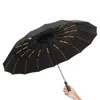 Paraguas automático resistente a tormentas de 480 varillas, ampliado, engrosado, reforzado, plegable, doble uso para hombres y mujeres, adecuado para días soleados y lluviosos