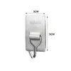 Gancho forte adesivo de aço inoxidável sem furos para porta atrás, gancho para roupas, sala de estar, cozinha, dormitório, gancho adesivo, armazenamento de parede