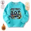 Roupas de Robô Espacial Crianças Moletom Astro Bot Gola Redonda Pulôver com Forro de Lã para Alunos Masculinos e Femininos Manga Longa Tendência 8