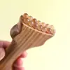 Sândalo Verde Chifre Cintura Fina Frasco com Contas Douradas Pente de Massagem Facial para Lifting de Rosto Rugas Nasogenianas Músculo de Maçã Linha do Maxilar Rosto