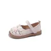Zapatos Casuales de Cuero para Niñas 2026 Nuevo Estilo de Verano Zapatos de Princesa para Niños Mayores con Suelas Suaves y Bordado Estilo Chino Zapatos de Bebé