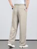 Maple House Roupa Masculina / Nova Coleção Primavera/Verão: Estilo Streetwear Americano, Leve, Respirável, Caimento Solto, Perna Reta, Calça Casual de Linho Tencel