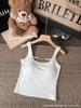 Moda Primavera e Verão Decoração de Metal Costas em U Regata Camisole Bonita com Bojo Design de Nicho Estilo Coreano Regata Top Spicy Girl