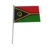 Bandeira de Vanuatu bandeira acenando com a mão haste de plástico bandeira de poliéster frente e verso vendas diretas da fábrica pode provar