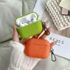 Adecuado para funda protectora Apple Airpods5 con textura de tela fina, funda protectora para auriculares Bluetooth Pro3, textura de cuero de 2ª/3ª/4ª generación