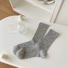 Calcetines de Mujer de Verano Nuevo Estilo, Fibra de Bambú, Absorbentes de Sudor, Lunares, Encaje, Canalé, Raya Vertical, Transpirables, Media Pantorrilla, Delgados, Sin Costuras