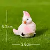 Adorno de loro de simulación de paisaje en miniatura para el hogar, coche, escritorio, accesorios de resina DIY, figura de juguete giratoria divertida de moda