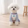 Moda para Perros Rayas Cuatro Patas Oso de Peluche Bichón Golden Retriever Dibujos Animados Lindos Ropa para Primavera y Verano Cómoda y Transpirable