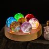 Lámpara de Noche Bola de Cristal Brillante Adornos de Bola de Dragón de Vidrio de Colores Regalo de San Valentín Cumpleaños para Pareja Amigos Estudiantes
