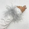Anillo de plumas de avestruz de 22 colores transfronterizo pulsera de plumas de Amazon pulsera para la muñeca joyería juguete tocado pulsera