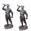 Escultura Guerrero del Ejército Rojo Revolucionario de Fibra de Vidrio Enviada por el Fabricante Figura Grande Cuadrada del Ejército de la Octava Ruta Escultura de Bronce Fundido