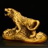 Adorno de Tigre Lingote de Tigre Cobre Ruyi Tigre Fortuna Tigre Decoración de Escritorio para Hogar y Oficina Tamaño Pequeño Año del Tigre Artículo Auspicioso