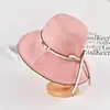 Sombrero de Pescador Casual de Ala Ancha con Lazo de Nuevo Estilo para Mujer, Resistente al Viento de Verano, Protección Solar, Protección UV, Sombrero de Sol, Estilo Francés