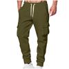 Pantalones Deportivos de Entrenamiento para Hombre de Otoño e Invierno Europeos y Americanos con Bolsillos Grandes Pantalones Cargo Pantalones de Deporte y Fitness para Hombre