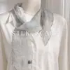 Pañuelo de Seda de Lunares para Mujer, Nuevo Color Café 2026 Bufanda Larga para el Cuello, Pañuelo de Seda de Lujo Ligero, Diadema, Accesorio de Cinta