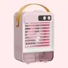 Ventilador Portátil Transfronterizo, Ventilador de Escritorio Portátil con Spray Refrigerante, Ventilador con Soporte de Espejo de Maquillaje, Ventilador de Aire Frío