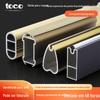 Sophie Wardrobe Clothes Hanging Rod Preto Silencioso Antiderrapante Hanging Rod Flange Inteiro Assento Espessado Liga de Alumínio Clothes Hanging Rod