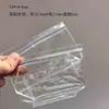 Saco transparente com fundo quadrado, saco autovedante de PVC, saco stand-up para armazenamento de cosméticos, saco tridimensional, saco de embalagem plástica