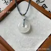 Ágata de Hielo Natural Alto Cierre Doble Pixiu Colgante Vintage Nube Auspiciosa Cierre de Paz Calcedonia Ruyi Candado Colgante de Collar para Mujer