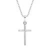Joyería Transfronteriza Europea y Americana, Collar con Colgante de Cruz Incrustado de Diamantes Moderno y Sencillo, Cadena para Clavícula de Lujo Ligero y Alta Gama, Accesorios para Mujer