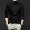 [Serie de Alta Gama] Camiseta de Algodón Mercerizado con Amoníaco Líquido de Manga Larga Cuello Alto Capa Base Amigable con la Piel Ropa Interior Otoño/Invierno 2026 Ropa para Hombre