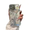 Patrón de Luz Estelar Mariposa de Perla Tridimensional Adecuado para Funda de Teléfono Apple 17Pro 15 Gama Alta Anticaídas 14/13 Lujo Ligero