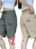 Verano Transpirable Cruzado Hombres Seda de Hielo Secado Rápido Deportivos Modernos Holgados Tallas Grandes Pantalones Cortos de Playa Pantalones Cortos Casuales