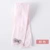 Leggings de Malla Transpirable Finos de Color Sólido para Niñas, Verano, con Adorno de Encaje de Moño, Pantalones de Nueve Puntos