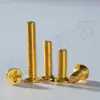 Tornillo para máquina de cabeza avellanada cruz de oro para natación con recubrimiento de hierro Tornillo para máquina de cabeza plana cruz M3M4 Tornillo de calibración electrónico dorado