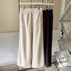 Calça Wide Leg Confortável de Pele Sintética de Coelho para Mulheres, Outono e Inverno Cintura Alta Solta Grossa Quente Casual Esportiva Versátil Calça de Lã