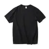 Camiseta de Algodão Puro Escovado com Três Agulhas para Verão 300g Base de Algodão de Xinjiang Cor Sólida Manga Curta Masculina Camiseta Pesada Masculina