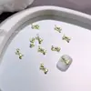 Celebridade da Internet Mini Gravata Borboleta de Liga Acessórios para Nail Art Prata Tridimensional Decorações de Unhas de Luxo Leve Atacado