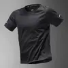 Atacado do Fabricante Camiseta Esportiva Masculina de Manga Curta Secagem Rápida para Corrida Gola Redonda Respirável Confortável