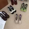 Zapatos Mary Jane planos de punta redonda estilo Chanel con moño, nuevo modelo otoño 2026, zapatos planos poco profundos de una sola tira plisada