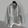 Sudadera con Capucha y Trenzas para Hombre 2026 Primavera/Otoño Diseño de Moda Ropa de Pareja de Nicho Chaqueta Top