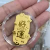 Shuibeike Mesmo Estilo Ouro Puro 2mg Riqueza Princesa Por Favor Fique Rica Riqueza Adesivo de Celular Presente Promocional Atacado