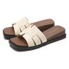 Pantuflas Casuales de Cuña Estilo Coreano, Chanclas de una Tira para Mujer, Ropa de Exterior de Moda para Verano, Sandalias Cuadradas de Combinación de Colores Ins