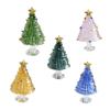 Árvore de Natal de desenho de fio de vidro Zibo com decoração de mesa leve Artesanato Enfeites Presentes de Natal Produtos de vidro